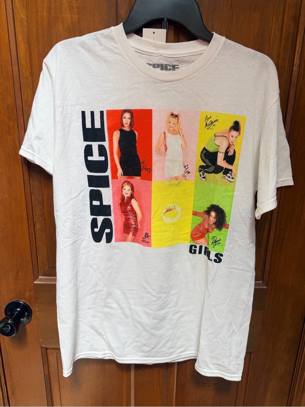 White Graphic Tee - Iconic Spice Girls Band Shirt